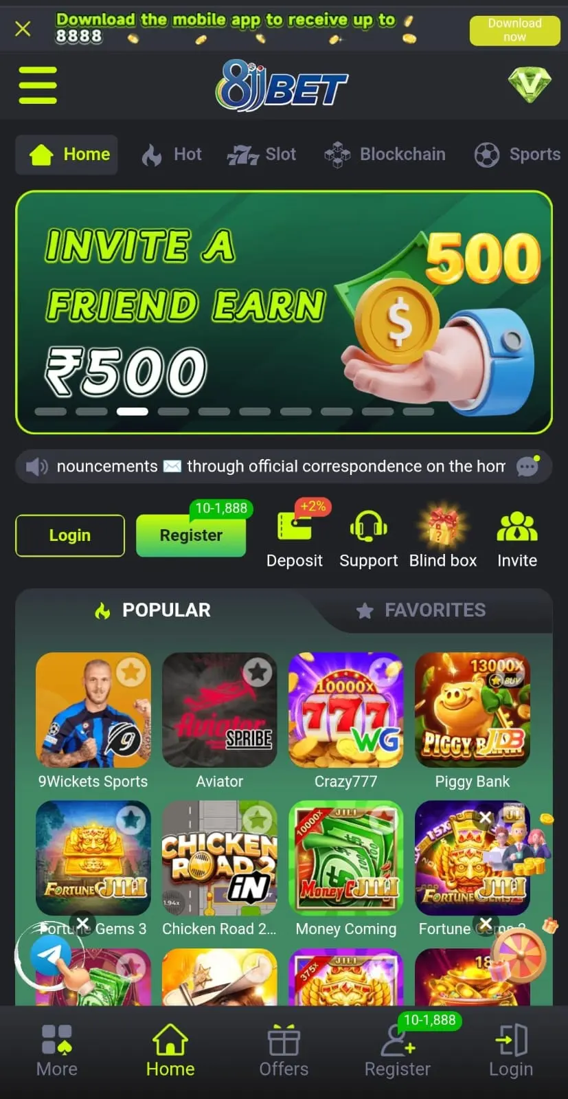 8JJ Bet Game